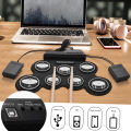 Electronic Drum Set USB Roll-Up Silicon Drums Pad Digital Foldable Electric Portable Compact Size Kit Hand Practice With Pedal. 