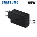 Samsung Original 65W Tri Port, Type-C & USB-A, Super Fast Charger. 