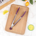 1Pc 7inch Stainless Steel Food Clip BBQ Grill Steak Food Clip Non-slip Handle Bread Tong Party Kitchen Cooking Accessories. 