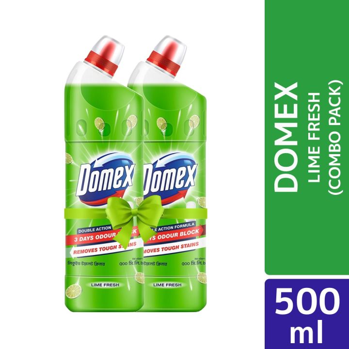 Domex Toilet Cleaning Liquid Lime Fresh 500ml  (Bundle of 2)
