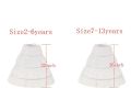 White Children kids Petticoat A-Line 3 Hoops One Layer Flower Girls Crinoline Lace Trim Flower Girl Dress Underskirt.