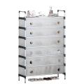 6-layer dustproof shoe rack, often described as a multi-layer shoe cabinet or storage organizer.. 