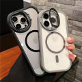 Glass Camera Protection Stand Holder Case For iPhone 16 15 14 Plus 12 13 11 Pro Max Magsafe Magnetic Wireless Charge Back Cover. 