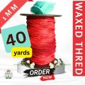1mm Red Wax-Coated Cord Thread for Jewelry Making – Durable Wax-Coated String for Bracelets, Necklaces, Leather Craft, Beading & DIY Projects. 