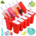 Popsicle Molds Silicone Ice Pop Molds BPA Free Popsicle Mold  with Silicone Funnel and Cleaning Brush. 