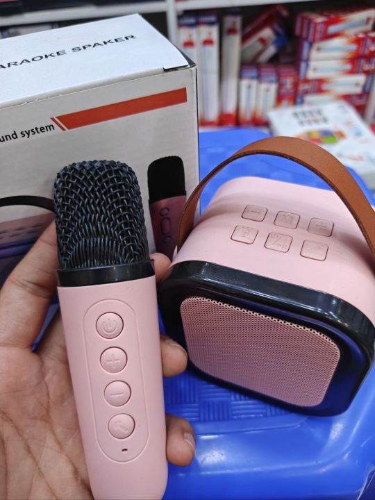 K12%20Colorful%20Karaoke%20Sound%20System%201%20Wireless%20Microphone%20Portable%20Bluetooth%20Speaker%20with%20Mic%20%7C%20Rechargeable%20Party%20Speaker%20-%20Image%204