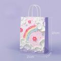1-50PCS Gift Bag Creative Oil Painting Portable Gift Bag Holiday Gifts Kraft Paper Gift Bag New Year Gift Bag for Students. 
