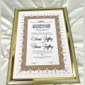 Premiun ♥️ Customised Nikkah Frame 😍 with nikkah nama certificate,Luxuary Primium wedding frame with HD quality/nikkah nama certificate finger print/wedding gifts for bride/best gift/gift for couples/gift for girl/gift for men. 