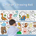 Children's Drawing Roll DIY Coloring Paper Roll Color Filling Paper Graffiti Scroll Paper-cut for Kids Painting Educational Toys. 