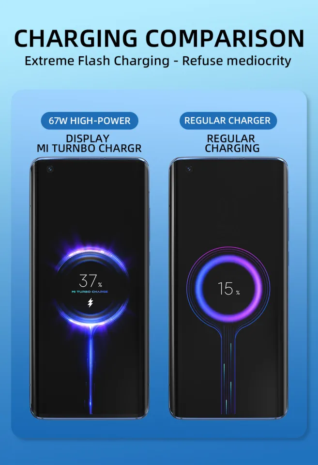 EU 67W Ultra Fast Charger for Xiaomi 11T Redmi Note 10S 11T 12 13