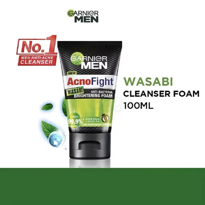 Garnier%20Men%20Acno%20Fight%20Anti%20Bacteria%20Brightening%20Foam%20with%20Ekstrak%20Wasabi%20&%20Salicylic%20Acid%20100ml%20-%20Image%203