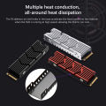 M.2 SSD NVMe Heat Sink heatsink M2 2280 SSD Hard Disk Aluminum Heat Sink with Silicone Thermal Pad for PC / PS5 PCIE 2280 SSD. 