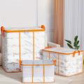 Transparent clothes storage bag, plastic blanket storage bag, zipperfoldable wardrobe storage bag, bedding, down quilts. 