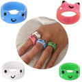 Fashion frog ring colorful resin ring personality animal cartoon cute finger ring. 