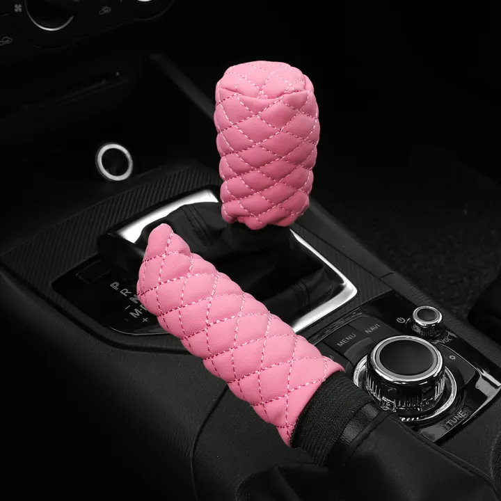 2%20Sets%20PU%20Leather%20Stereo%20Embroidery%20Car%20Handbrake%20Cover%20Handle%20Set%20Manual%20Gear%20General%20Automotive%20Supplies%20-%20Image%202