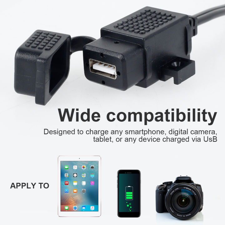 SAE%20to%20USB%20Adapter%205V/2.1A%20Professional%20Motorcycle%20USB%20Charger%20with%20Waterproof%20Cover%20SAE%20Quick%20Extension%20Cord%20Cable%20Connector%20-%20Image%205