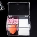 Portable Acrylic Box, Cotton Swab, Transparent Cosmetics,Portable, Cosmetics Container,Jewelry Organizer. 