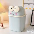 Mini Frog Desktop Trash Can Cute Small Trash Can with Lid Flip Trash Can. 