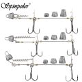 Spinpoler Multi-Depth Pike Stinger Rigs Fishing Hook #6 #1/0 #2/0 With Sinker Weight 5g 7g 10g 15g 20g Systerm Kit For Swimbait. 