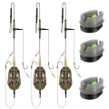 Pre-tied Carp Fishing Hair Rigs，Method Feeder with Double Hooks. 
