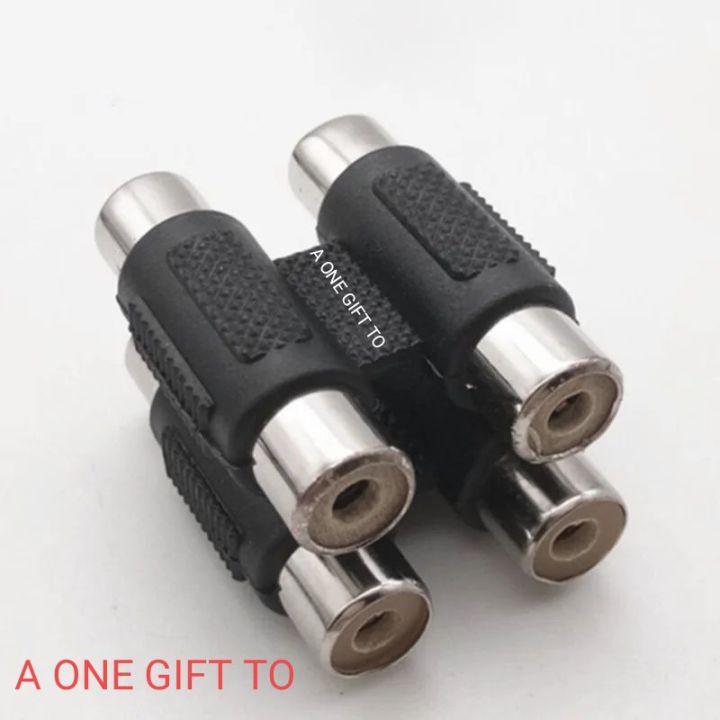 Dual%202%20RCA%20Coupler%20Video%20Connecter%20Plug%20Socket%202%20RCA%20Female%20To%20Female%20Coupler%20Audio%20Connector%20Adapter%20-%20Image%203