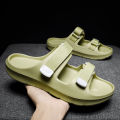 A Pair of Men's Slippers, Wear-Resistant, Sports, Soft-Soled, Comfortable, Outdoor Outer Wear, Men's Shoes, New Summer Shoes. 