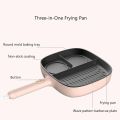 MIni Multifunctional Breakfast Machine NON Stick  3-In-1 Electric Griddle for Steaks & Eggs, Divided Electric Skillet Grill Pan Non-stick 5 Minutes Multifunction Brunch Maker for Burger, Bacon, Pancake, Sandwich. 