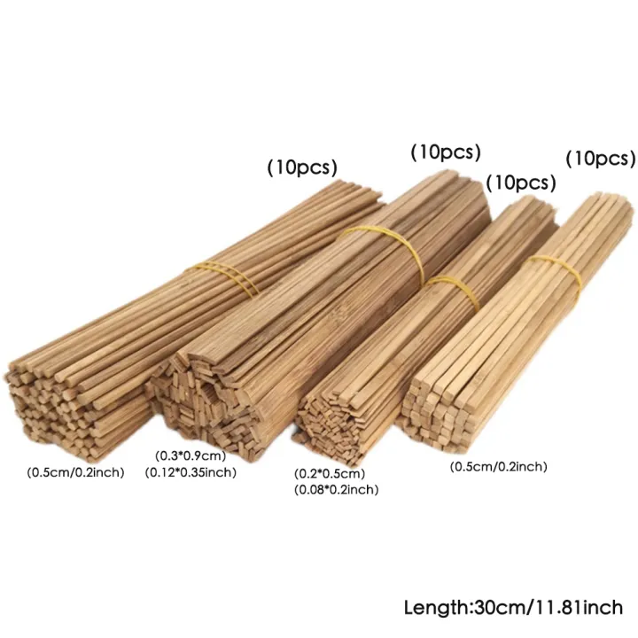 40Pc%20Multi-Size%20Bamboo%20Rods%20Wood%20Sticks%20Unfinished%20Building%20Model%20Handwork%20Craft%20-%20Image%204