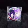Needy Streamer Overload Rain Cartoon Round Brooch Tinplate Metal Pin Badge Anime Accessories . 