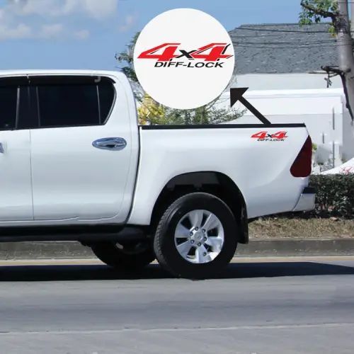 4X4 DIFF LOCK Sticker For Hilux
