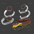 For BMW 3 Series E90 E92 E93 M3 2007-2013 Coupe Cabriolet APP Dynamic RGB Angel Eyes Rings Light DRL with Turn Signal Light. 