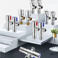 Stainless Steel Hot ＆ Cold Inlet Valve Bathroom Faucet Stop Valve Kitchen Sink Basin Triangle Valve Water Pressure Regulator. 