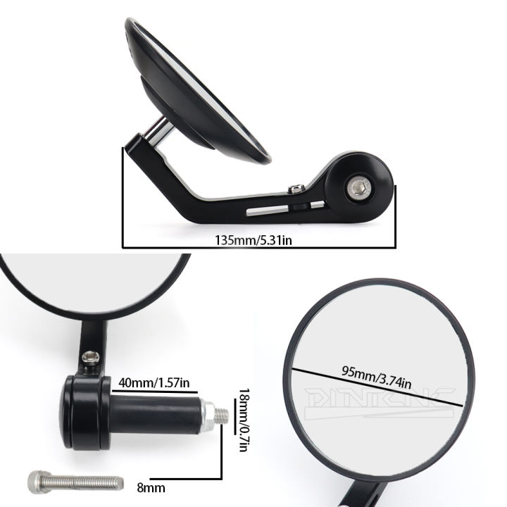 Motorcycle%20Accessories%20Bicycle%20Tram%20Off-Road%20Vehicle%20All-Terrain%20Universal%20Handlebar%20End%20Rearview%20Mirrors%2095MM%20Glass%20Side%20Mirror%20-%20Image%205