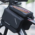 ROCKBROS Bicycle Cell Phone Bag Screen Touching Bike Front Top Tube Bag Detachable Large Capacity Cycling Phone Storage Bag. 