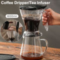 600ML Coffee Dripper,Tea Infuser for Loose Leaf Tea,Hand Brew Drip Coffee Machine,Large Filter Holder,Drinkwareespr Espresso. 