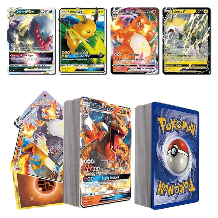 Pokemon%20Cards%20Charizard%20Pikachu%20Vmax%20GX%20MEGA%20Vstar%20Pokmo%20Letters%20Kids%20Gift%20Game%20Collection%20Card%20ESPANOL%20Toy%20Holo%20Rainbow%20-%20Image%206
