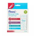 Pureen Breast Milk Storage Bag 8 Oz. 50's Pureen Breast Milk Storage Bags, 3 Zippers, Quantity 50 Pieces. 