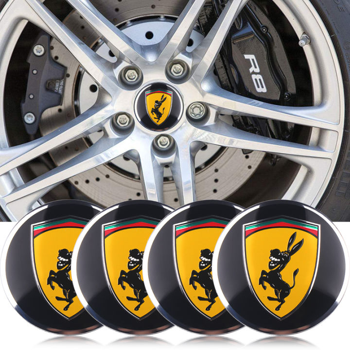 4Pcs 56mm Aluminium Creative Funny Spoof Prank Donkey Logo Car Emblem ...