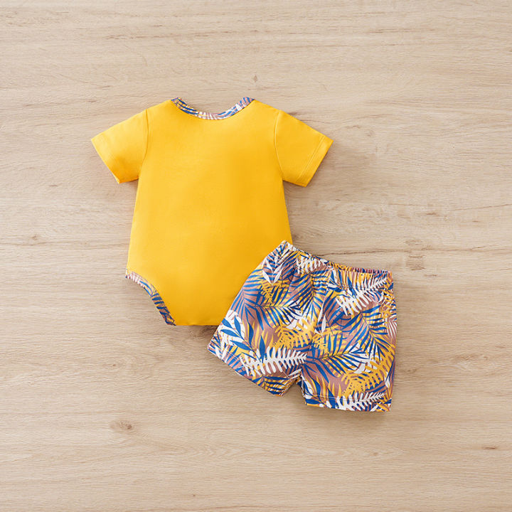 Summer%20Baby%20Short-Sleeve%20Outfit%20Set%20Full%20Print%20Tropical%20Beach%20Plants%20baby%20clothes%20Perfect%20for%20Vacation%200-18Months%20Boys%20and%20Girls%20-%20Image%202