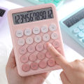 Desktop Calculator 12 Digit Large LCD Display Big Round Button Cute Gradient Colored Calculator Suitable for Office School Home. 