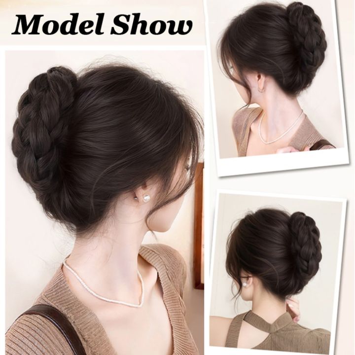 New%20Synthetic%20Hair%20Bun%20Claw%20Clip%20Natural%20Fluffy%20Wig%20Hair%20Clip%20Black%20Brown%20Bun%20Head%20Wig%20Women%20-%20Image%205