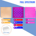 200W LED Full Spectrum Grow Lights Quantum Board Hydroponics Lamp US/EU Plug For Indoor Flower Greenhouse Seed Flower Vegetables. 