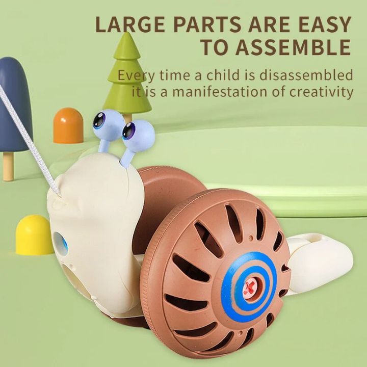1%20PCS%20Rope%20Assembly%20Pull%20Thread%20Snail%20Children's%20Puzzle%20Assembly%20Rattle%20Baby%20Outdoor%20Toddler%20Toy%20Children's%20Gift%20-%20Image%205