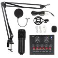 BM800 Condenser Microphone Kit Computer Sound Card Streaming Audio Mixer Mobile Phone V8 Audio Mixer.