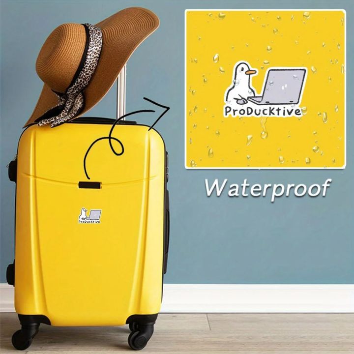 ProDucktive%20Themed%20Duck%20Laptop%20Stickers,%20Cute%20Duck%20&%20Notebook%20Design%20Glossy%20Vinyl%20Decals,%20Easy%20to%20Apply%20&%20Residue-Free%20Removable%20-%20Image%202