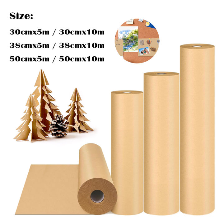 5/10m brown kraft paper roll for packaging, mobile packaging, craft ...