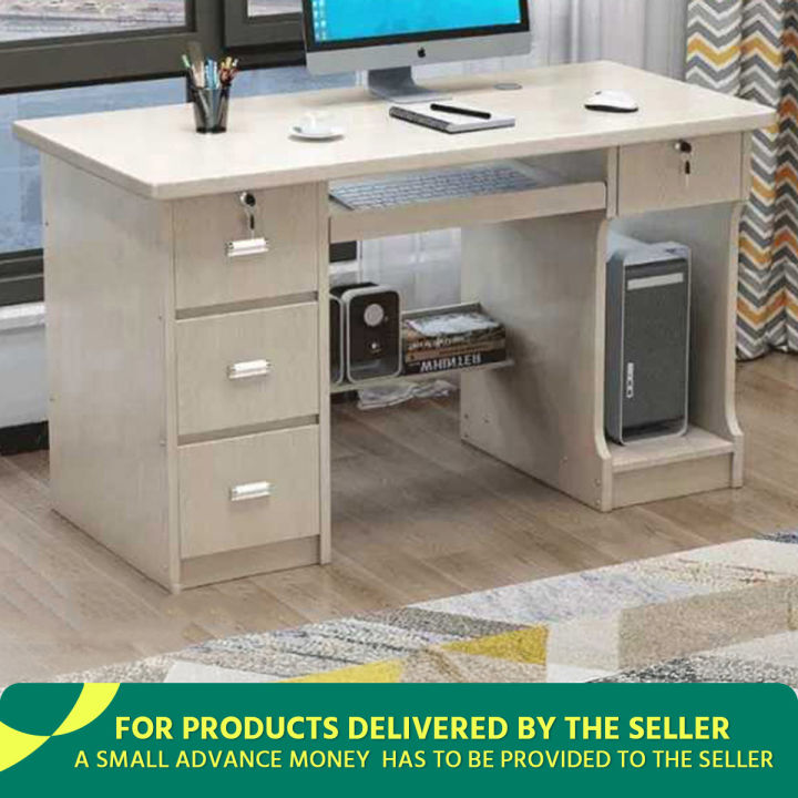 Office Table with File Shelf Workstation Laptop Computer Table Multi Storage Space Computer Table Wooden Office Boss Table Office Table, Study Table for Students, Office Table for Office Work, Computer Table for Home Desk