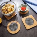 6 Pcs Tea Mat Different Shapes Heat Resistance insulated Bamboo Placement Heat pad heat mat bowls kettles coasters  Wooden Tea mat. 