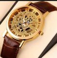 Skaliton double sided glass transparent watch for men/women/boys & girls skeleton watch for men / boys  slimy watch leather watch best quality watch for boys one of the best look. 