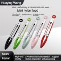 1 Piece High Temperature Resistant Nylon Stainless Steel Food Clip Outdoor BBQ Bread Clip Kitchen Utensil.
